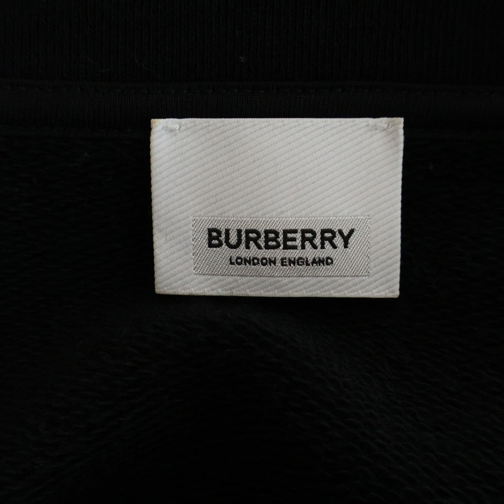 BURBERRY(バーバリー) ティッシ期 ヴィンテージチェックパネル オーバーサイズ スウェットジップアップパーカー フーディー ブラック 8024543