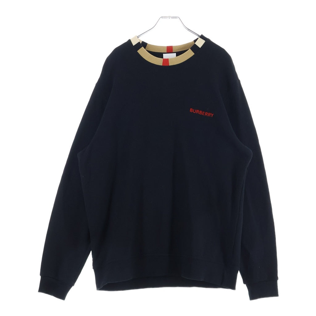 BURBERRY(バーバリー) スウェット ノバチェック クルーネックトレーナー ブラック #M