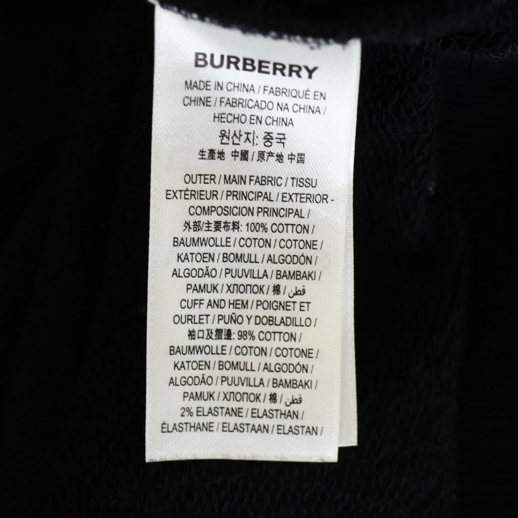 BURBERRY(バーバリー) スウェット ノバチェック クルーネックトレーナー ブラック #M