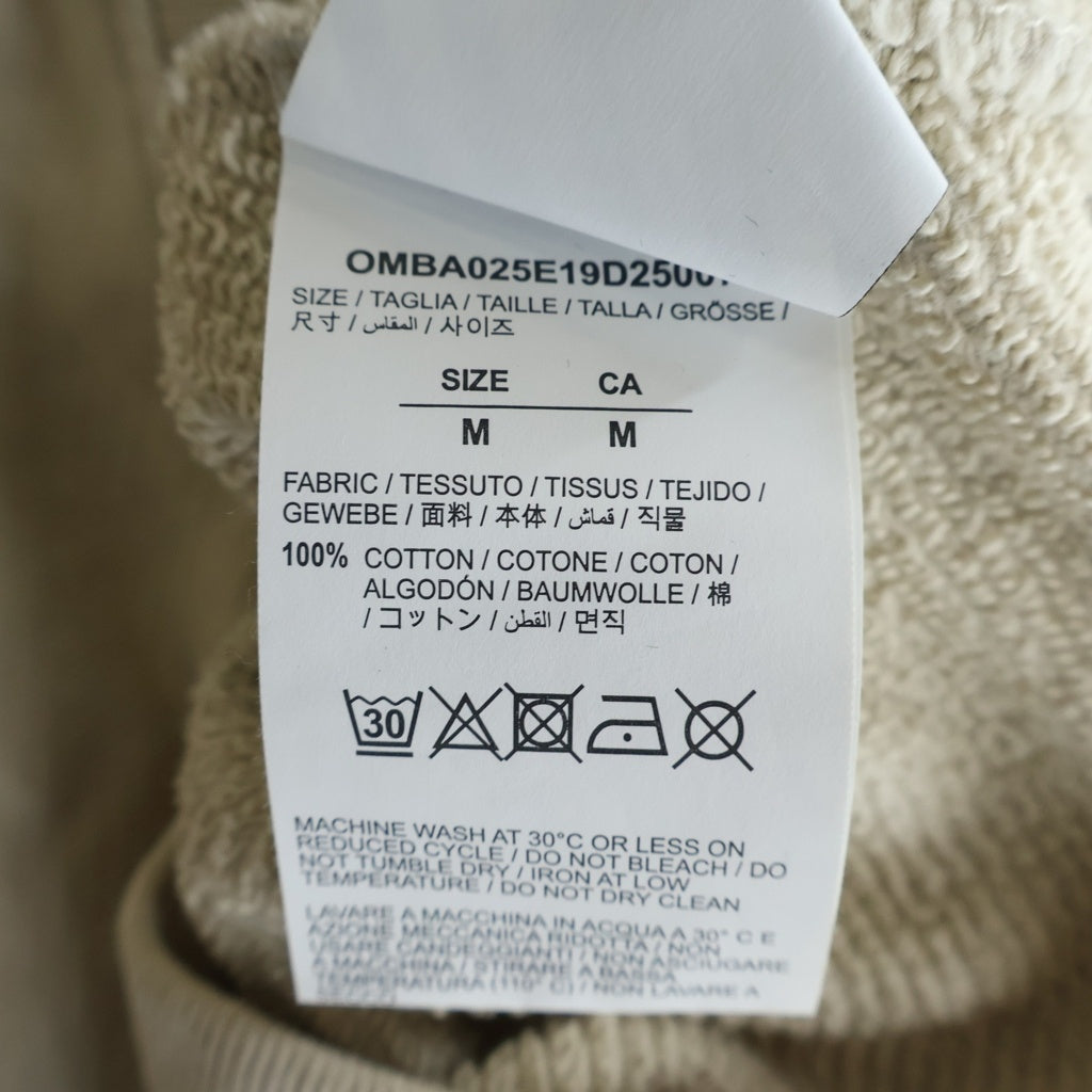 OFF-WHITE(オフホワイト) フロントプリント クルーネックトレーナー スウェット ベージュ #M