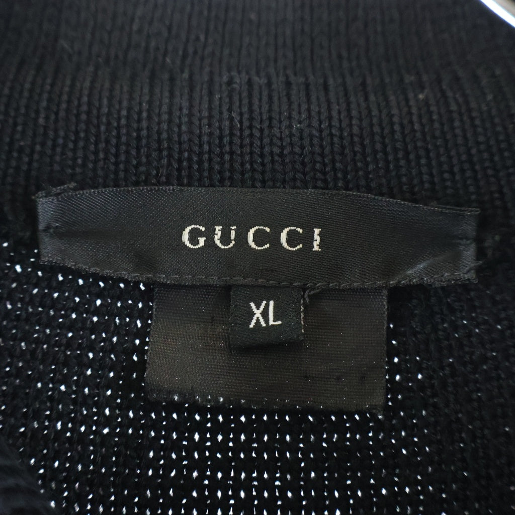 GUCCI(グッチ) ジップアップ 長袖 ニット セーター カーディガン ブラック
