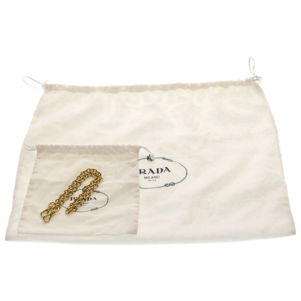 PRADA(プラダ) Re-Edition2005 ナイロン 2WAY ショルダーバッグ ゴールド金具 ハンドバッグ 1BH204 ブラック レディース