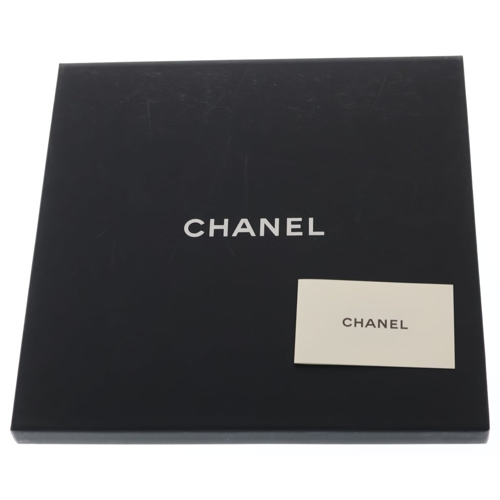CHANEL(シャネル) カメリア ロゴ チェーン プリント シルク スカーフ ブラック レディース