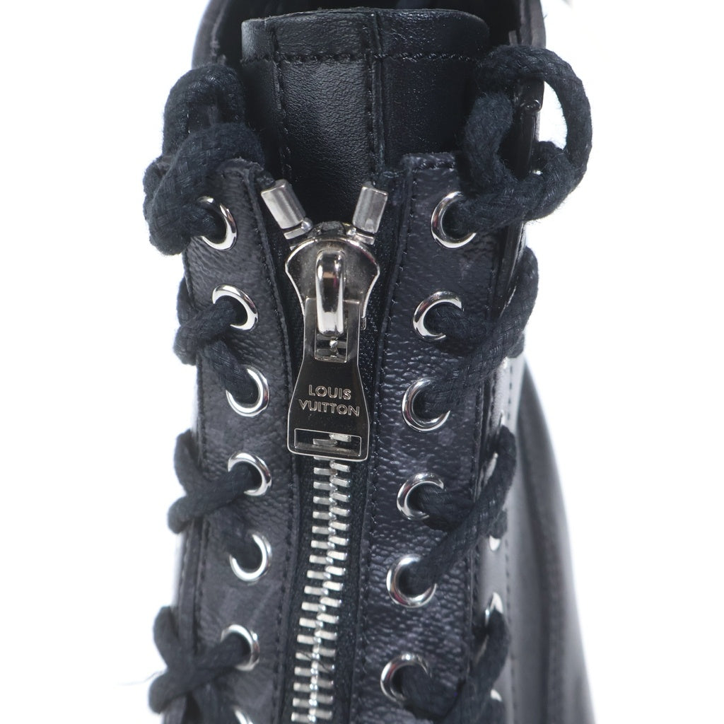 LOUIS VUITTON(ルイヴィトン) Ancle Combat Boots アンクルコンバットブーツ ロングブーツ レザー モノグラム ブラックBM0137