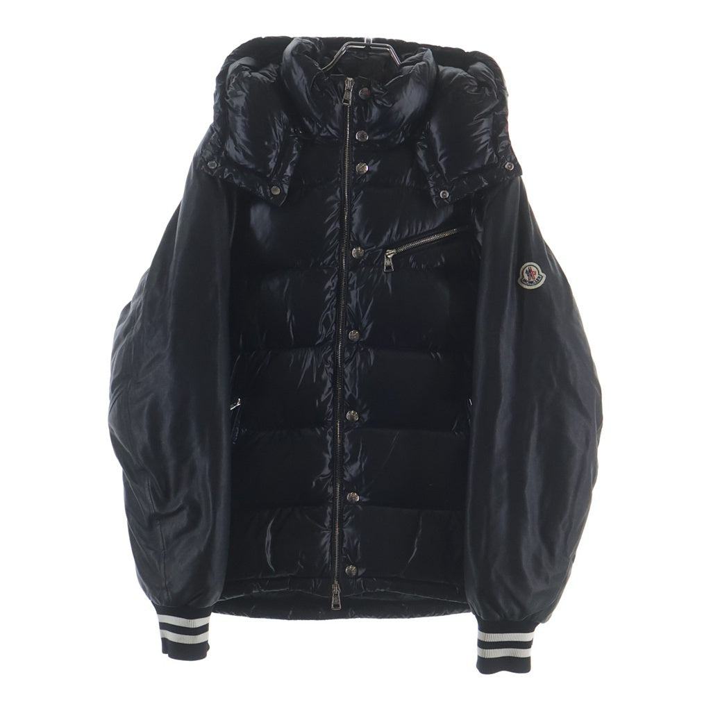 MONCLER(モンクレール) ベルコールダウンジャケット ブラック ナイロン×レザー #1 H20911A00190