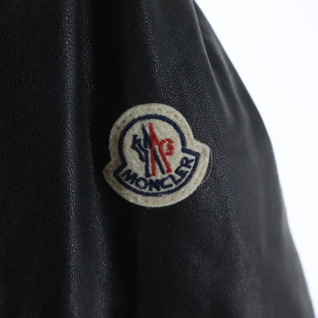 MONCLER(モンクレール) ベルコールダウンジャケット ブラック ナイロン×レザー #1 H20911A00190