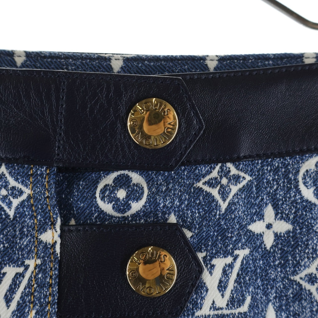 LOUIS VUITTON(ルイヴィトン) モノグラム ジャカードデニム Aラインスカート インディゴブルー #34 RW221J KJ2 FMSK27 レディース