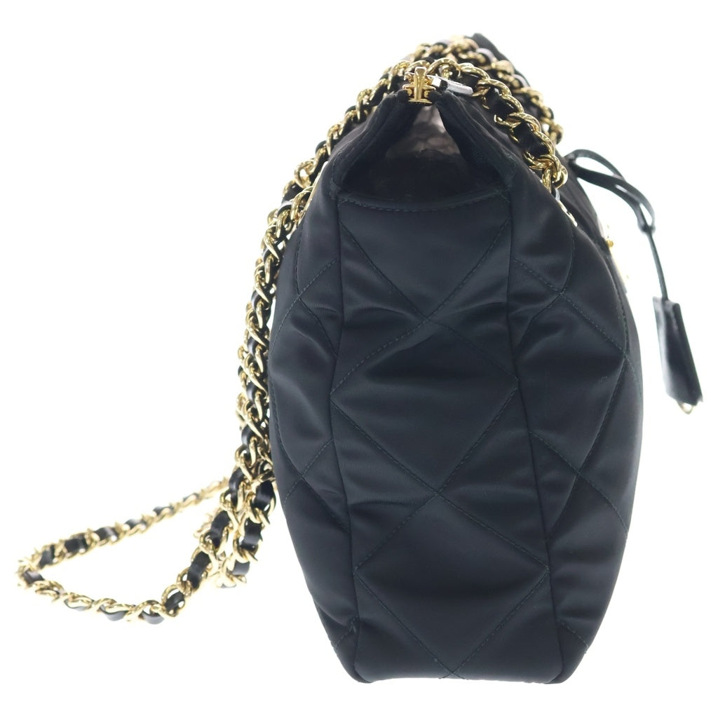 PRADA(プラダ) Re-Edition 1995 チェーンショルダーバッグ ハンドバッグ ブラック テスート ナイロン 1BG468 ゴールド金具 レディース
