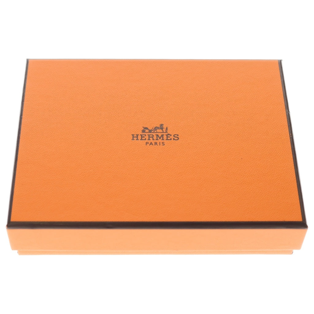 HERMES(エルメス) ベアンコンパクト エプソン ゴールド金具 W刻印 二つ折り財布 ブラック