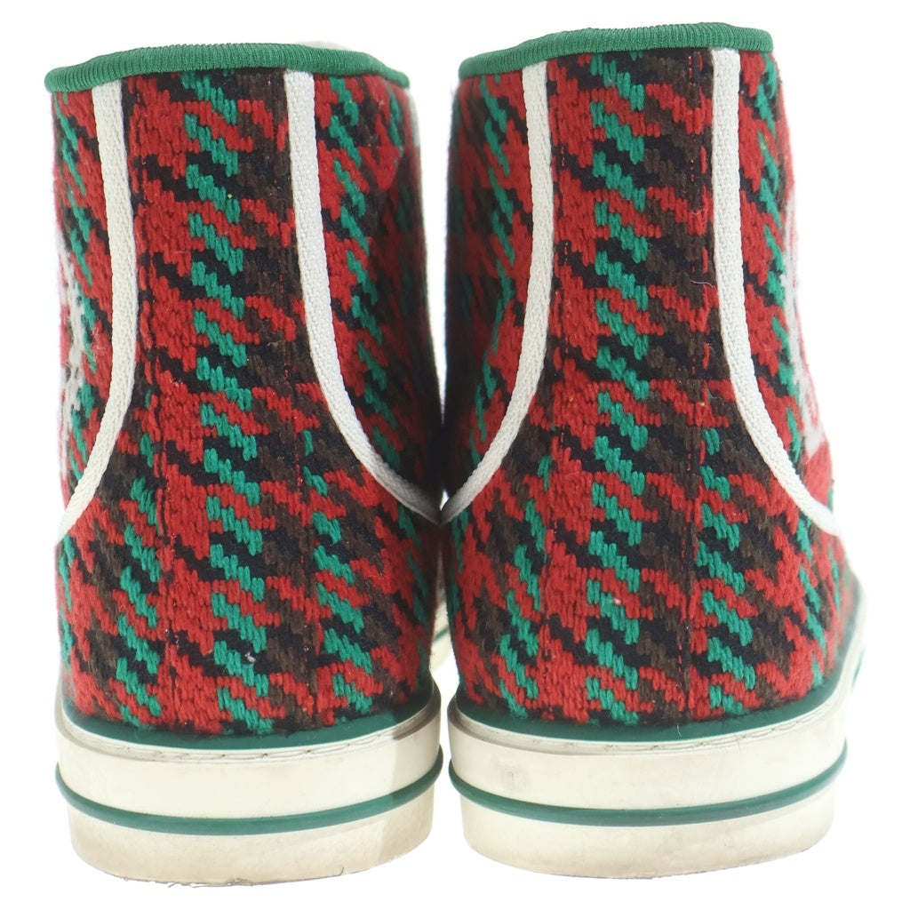 GUCCI(グッチ) テニス1977 インターロッキングG ハイカットシューズ スニーカー レッド/グリーン