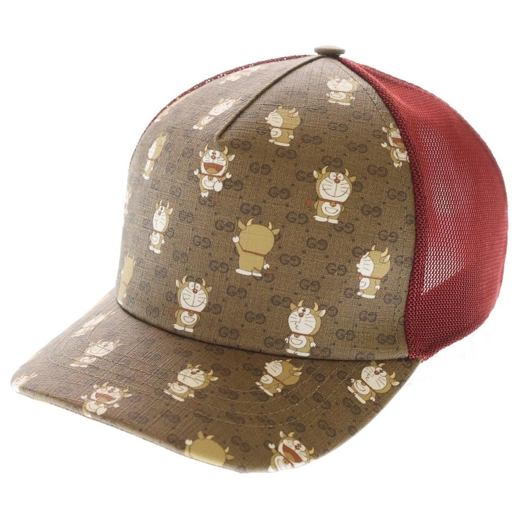 GUCCI(グッチ) グッチ×ドラえもん GGスプリーム キャップ ブラウン #XL 648845