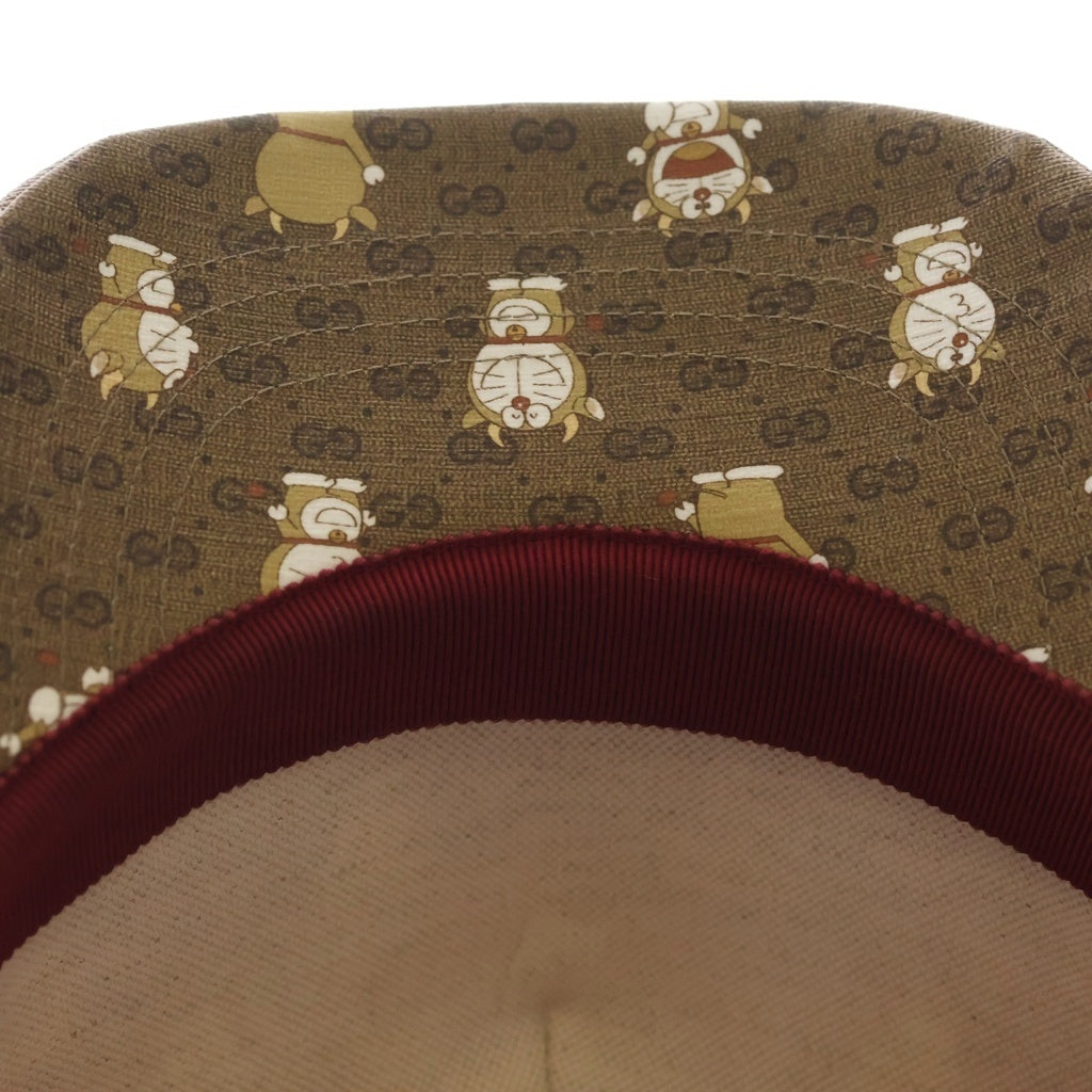 GUCCI(グッチ) グッチ×ドラえもん GGスプリーム キャップ ブラウン #XL 648845