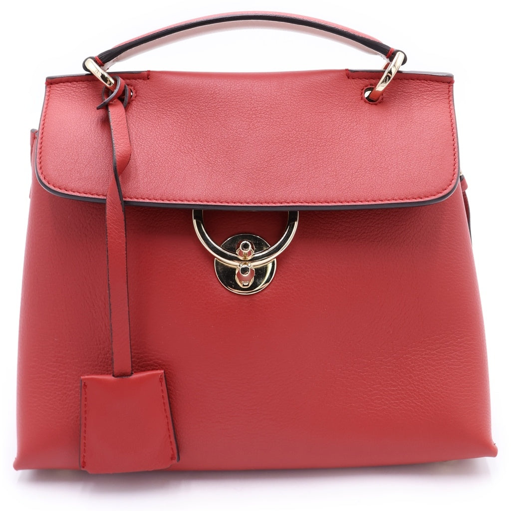 Salvatore Ferragamo(サルヴァトーレ フェラガモ) ジェットセット ガンチーニ レザー 2WAY ハンドバッグ ショルダーバッグ レッド レディース