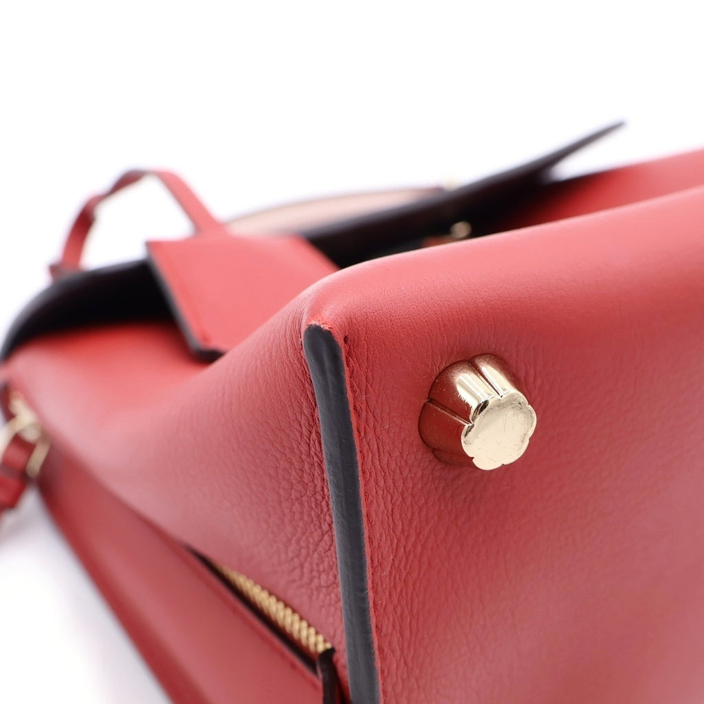 Salvatore Ferragamo(サルヴァトーレ フェラガモ) ジェットセット ガンチーニ レザー 2WAY ハンドバッグ ショルダーバッグ レッド レディース