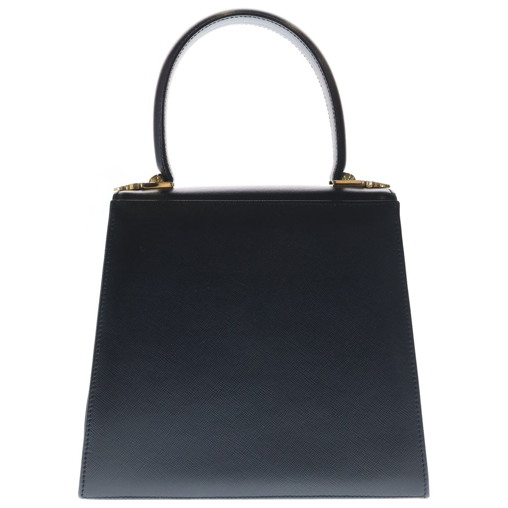 Salvatore Ferragamo(サルヴァトーレ フェラガモ) ガンチーニ レザー ゴールド金具 ハンドバッグ ブラック レディース