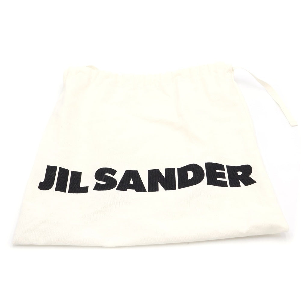 JIL SANDER(ジルサンダー) GOJIフレーム ハンドバッグ ベージュ レザー シルバー金具 レディース