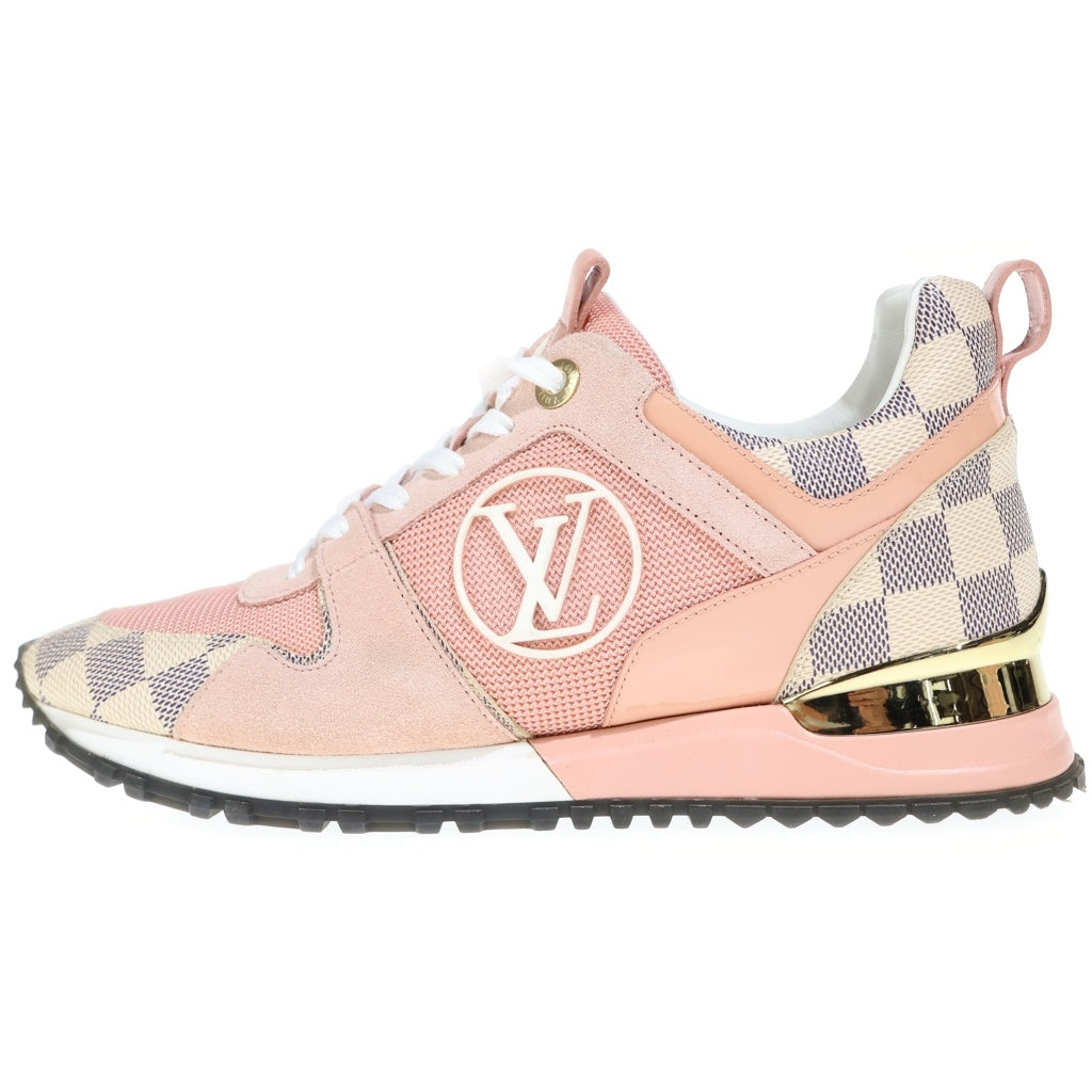 LOUIS VUITTON(ルイヴィトン) ランアウェイ ライン ダミエアズール PVC レザー ローカットシューズ スニーカー ピンク VL1118 レディース
