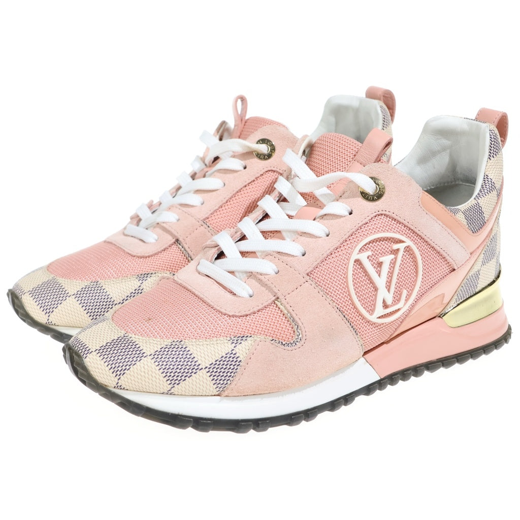 LOUIS VUITTON(ルイヴィトン) ランアウェイ ライン ダミエアズール PVC レザー ローカットシューズ スニーカー ピンク VL1118 レディース