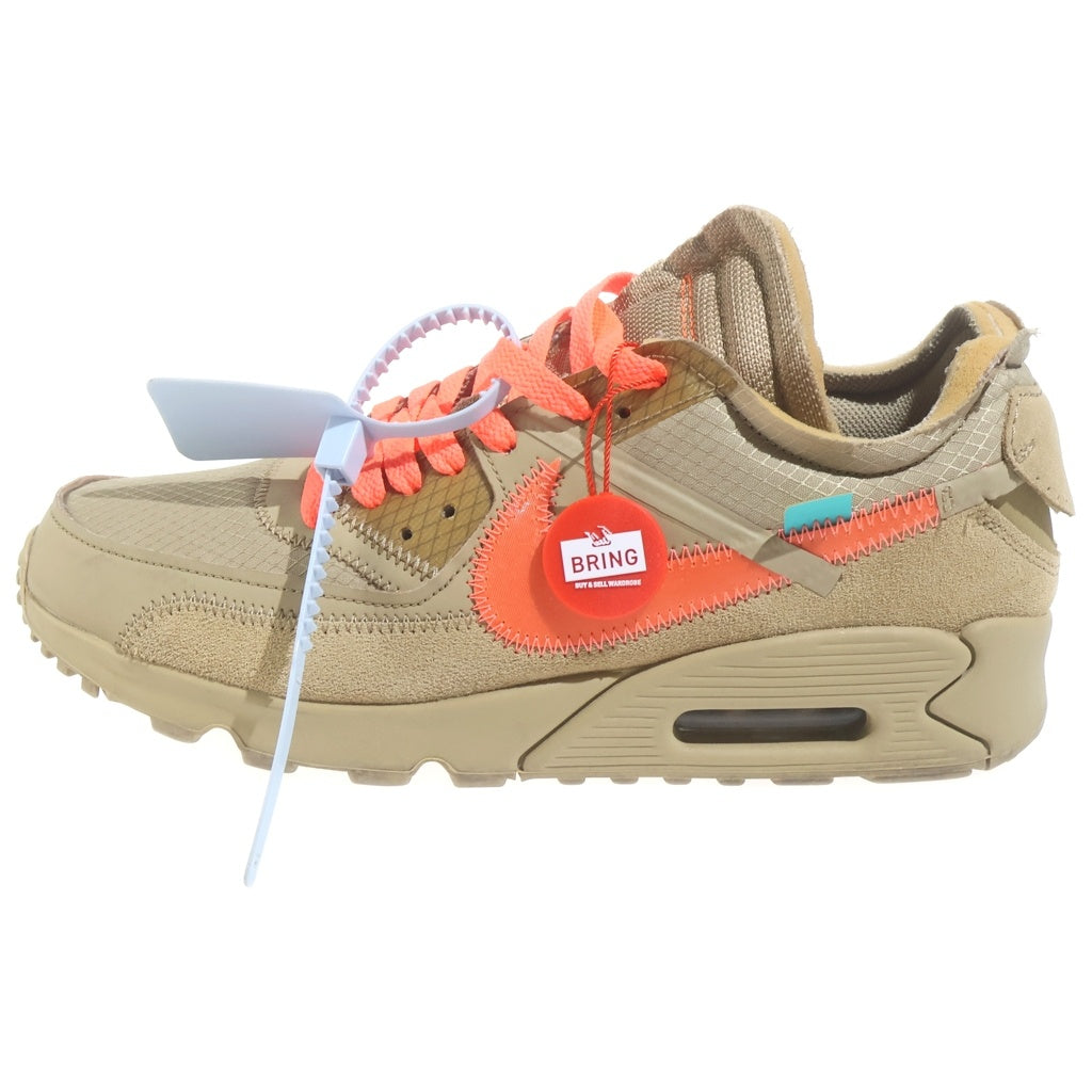 NIKE(ナイキ) ×OFF-WHITE AIR MAX 90 Desert Ore オフホワイト エアマックス デザート オレ ローカットスニーカー ベージュ US8/26cm AA7293-200
