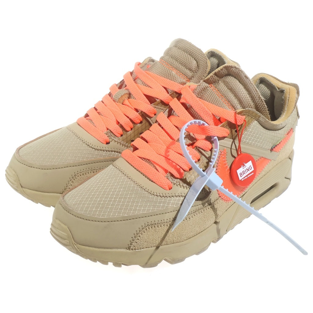 NIKE(ナイキ) ×OFF-WHITE AIR MAX 90 Desert Ore オフホワイト エアマックス デザート オレ ローカットスニーカー ベージュ US8/26cm AA7293-200