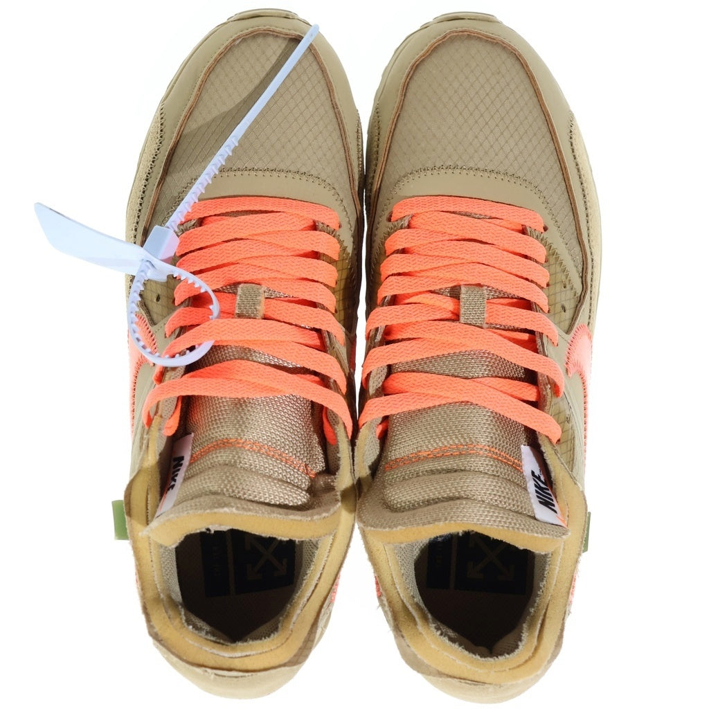 NIKE(ナイキ) ×OFF-WHITE AIR MAX 90 Desert Ore オフホワイト エアマックス デザート オレ ローカットスニーカー ベージュ US8/26cm AA7293-200