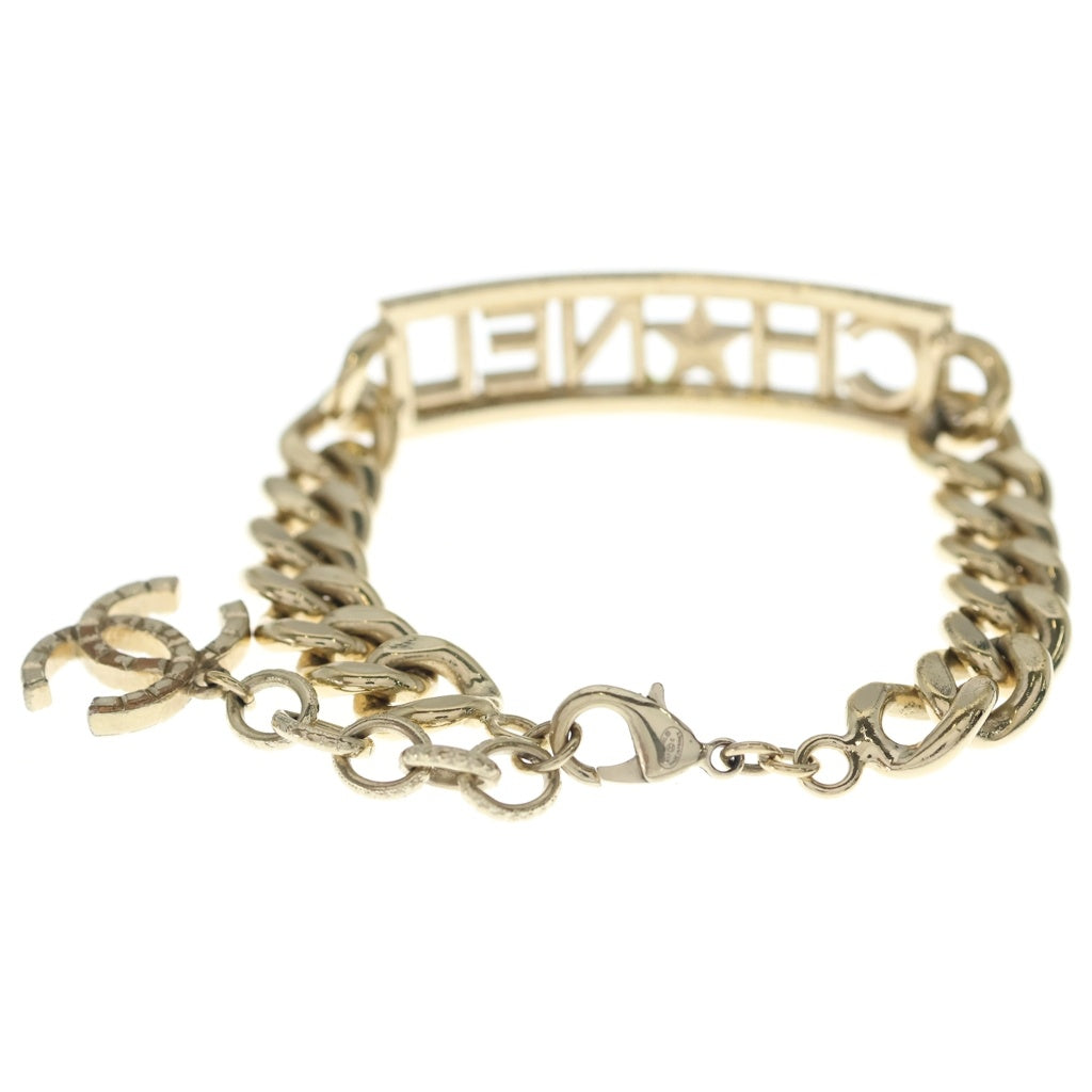 CHANEL(シャネル) ココマーク ロゴ ラインストーン ファレルコラボ GP ブレスレット A17C ゴールド