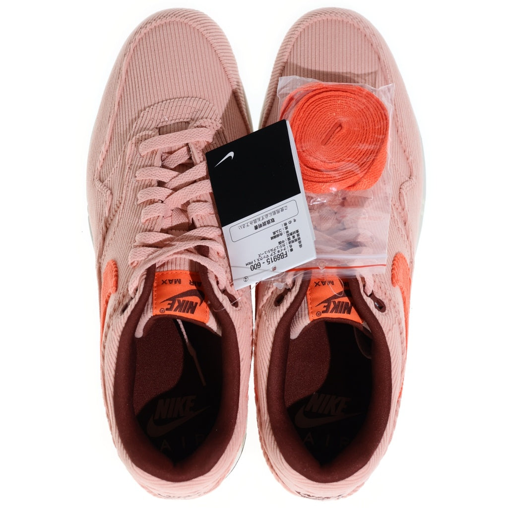NIKE(ナイキ) AIR MAX 1 PRM エアマックス ローカットスニーカー シューズ コーデュロイ ピンク FB8915-600