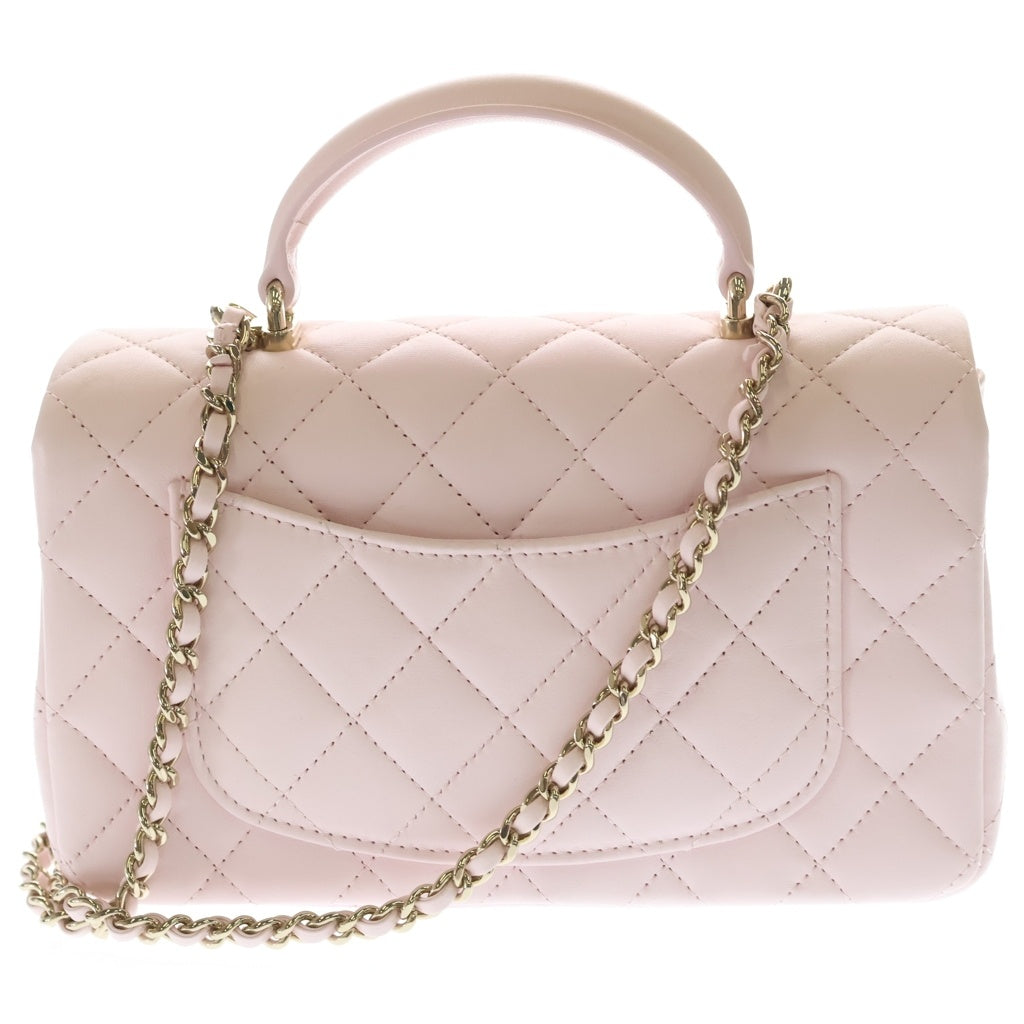 CHANEL(シャネル) トップハンドル 2WAYバッグ ハンドバッグ ショルダーバッグ ピンク ラムスキン AS2431 ゴールド金具 レディース