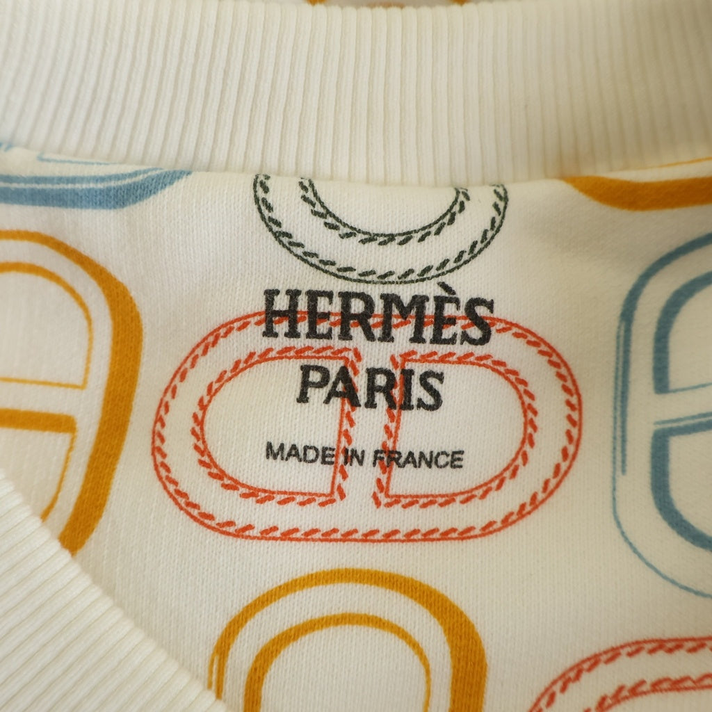 HERMES(エルメス) シェーヌ・ダンクル スウェットシャツ トレーナー アイボリー×マルチカラー #38 レディース