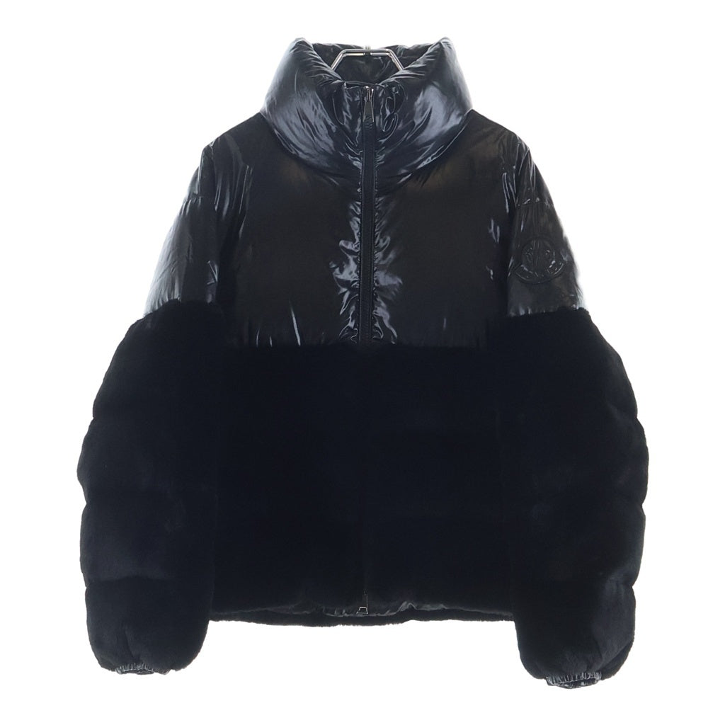 MONCLER(モンクレール) 20AW Logodec ダウンジャケット フェイクファー切り替え ブラック F20931A51R0 レディース