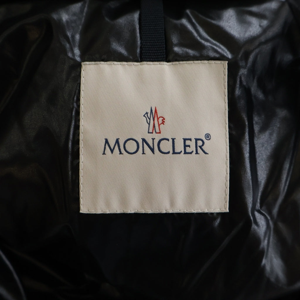 MONCLER(モンクレール) 20AW Logodec ダウンジャケット フェイクファー切り替え ブラック F20931A51R0 レディース