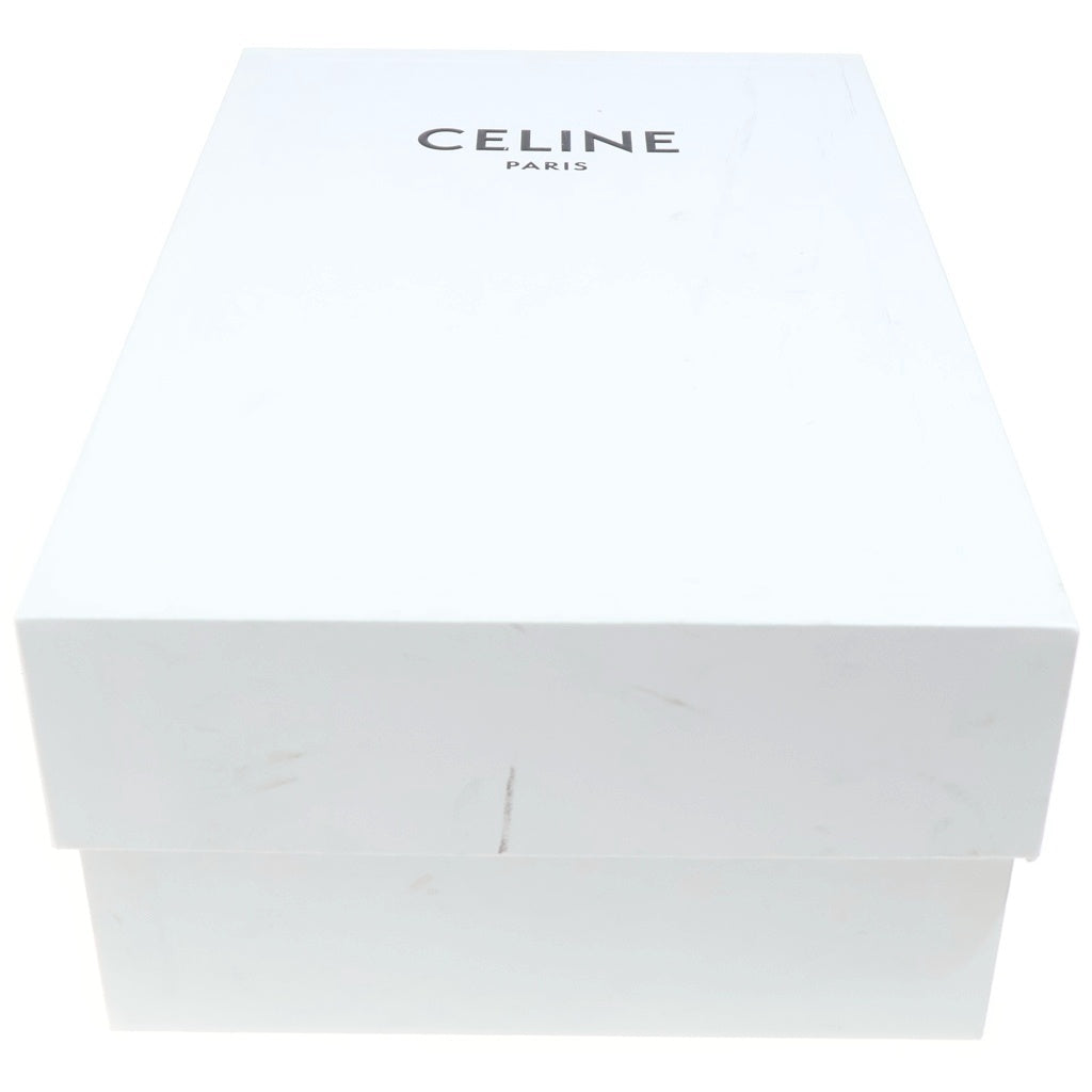 CELINE(セリーヌ) リボンデザイン グラディエーター レザー ヒール アンクルストラップ サンダル シューズ ホワイト レディース