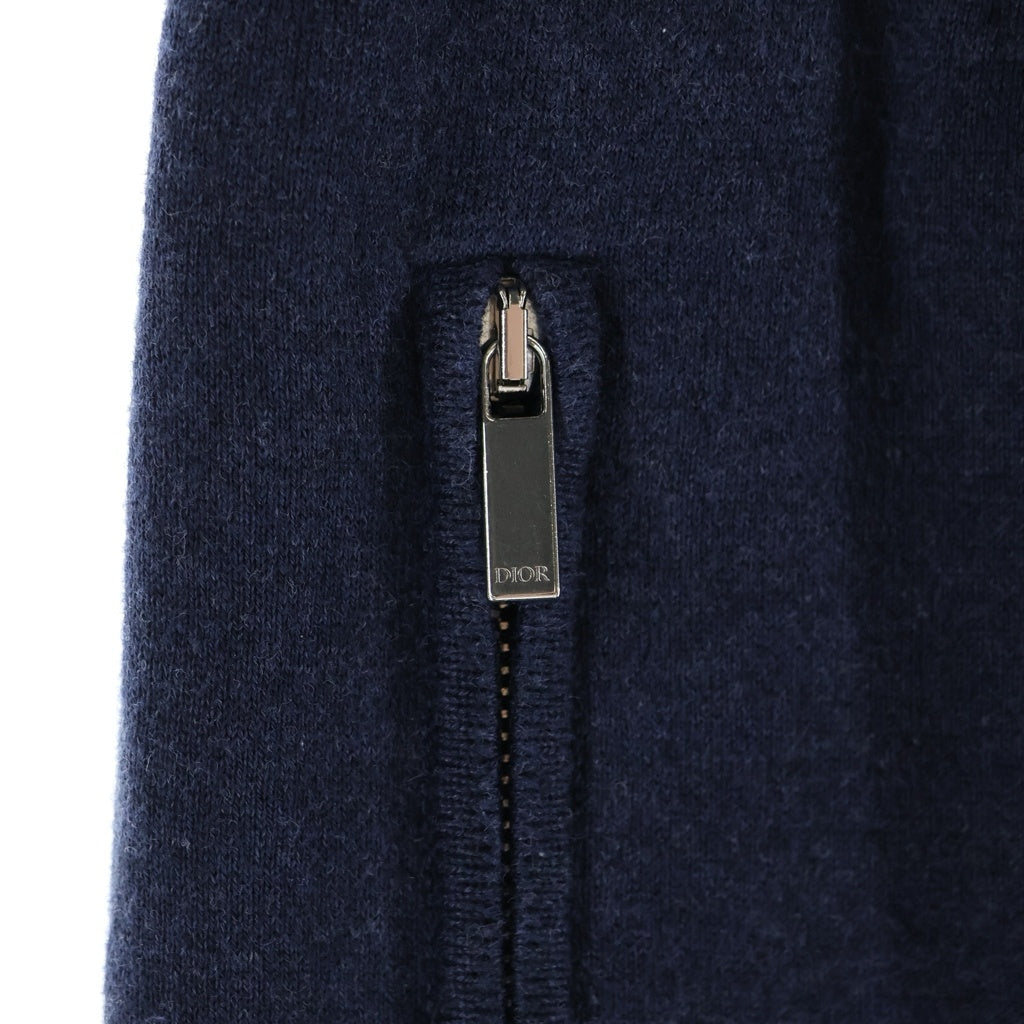 DIOR(ディオール) 22SS Track Pants 裏地オブリークロゴエンブロイダリーコットンカシミヤトラックパンツ ネイビー 113M120AT225 レディース