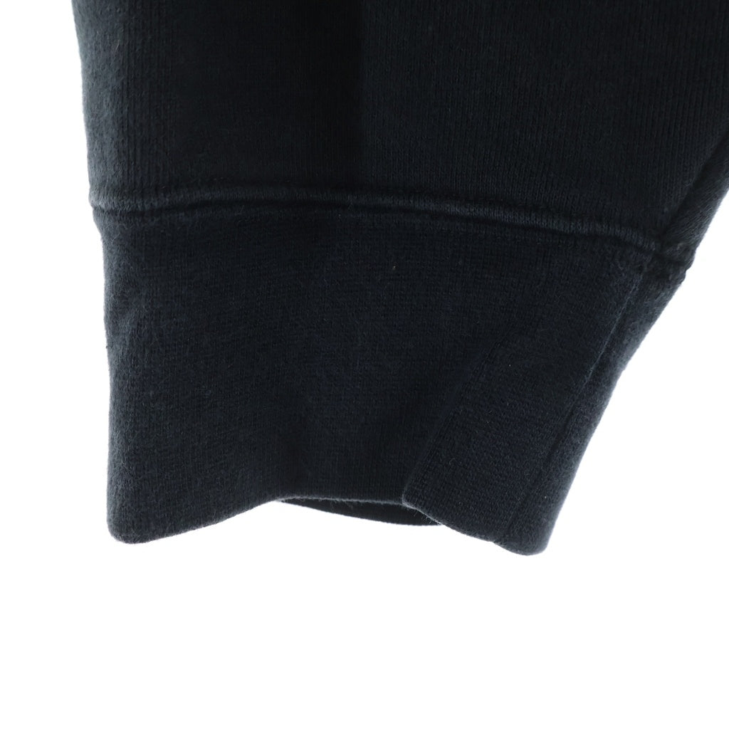 SUPREME(シュプリーム) 19AW ×NIKE Leather Applique Hooded Sweatshirt ナイキ レザーパッチ スウェットプルオーバーパーカー ブラック CK6225-010