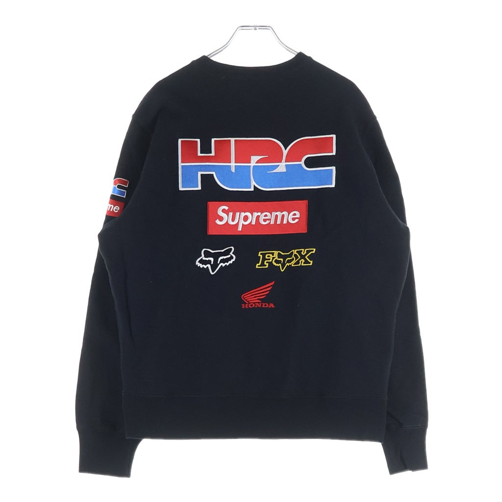 SUPREME(シュプリーム) 19AW Honda Fox Racing Crewneck Black クルーネックスウェット トレーナー ブラック #S
