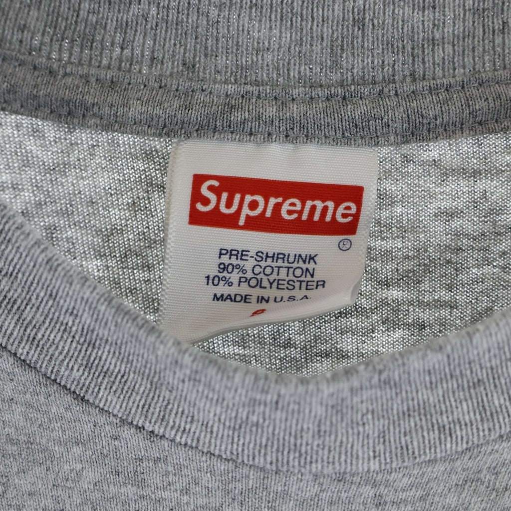 SUPREME(シュプリーム) バックプリント半袖コットンTシャツ グレー #S