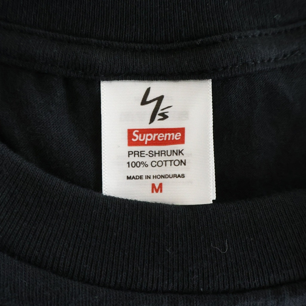 SUPREME(シュプリーム) ×ヨウジヤマモト フロントプリント Tシャツ ブラック #M