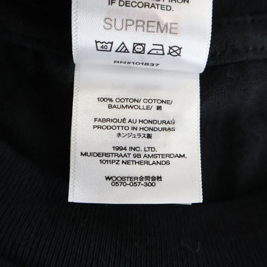 SUPREME(シュプリーム) ×ヨウジヤマモト フロントプリント Tシャツ ブラック #M