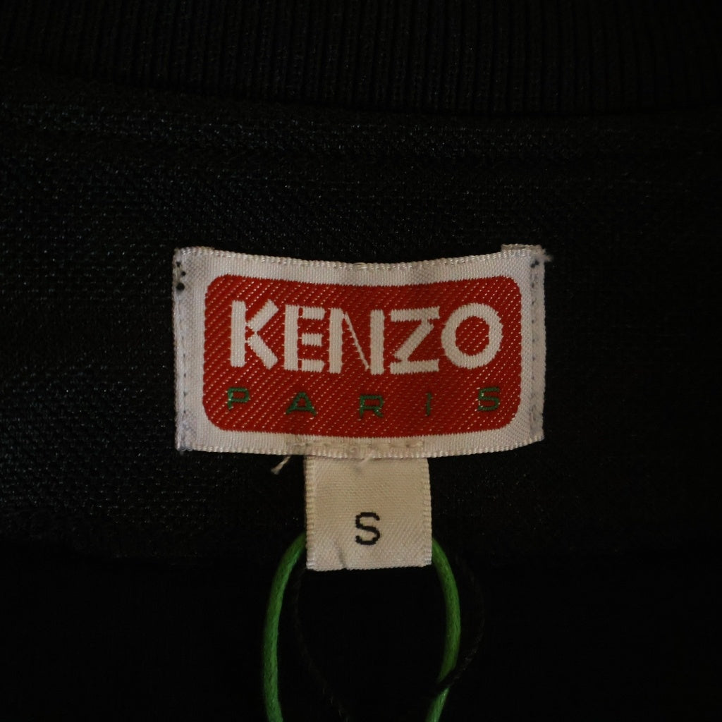 KENZO(ケンゾー) 24SS Boke Flower 2.0 エンブロイダリー トラックジャケット ジャージ ワンピース ロゴ ハーフジップ ブラック FE52RO7494IE レディース