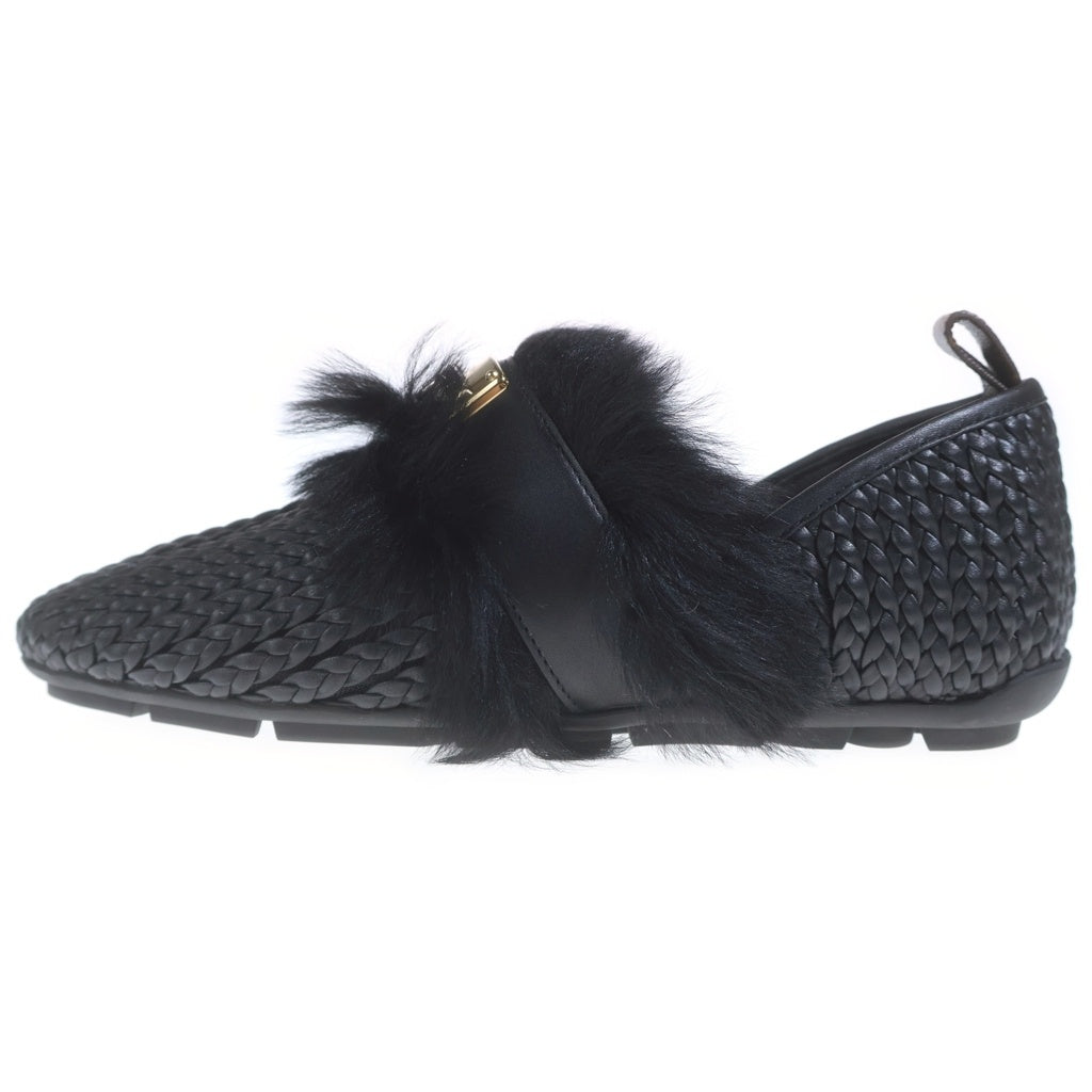 LOUIS VUITTON(ルイヴィトン) Haven Flat Mule ヘイヴンフラットミュール シューズ カーフレザー メタルパーツ ブラック レディース