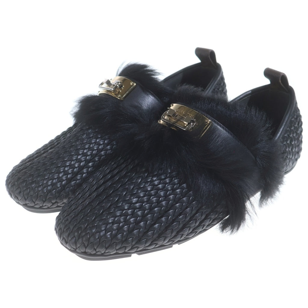 LOUIS VUITTON(ルイヴィトン) Haven Flat Mule ヘイヴンフラットミュール シューズ カーフレザー メタルパーツ ブラック レディース