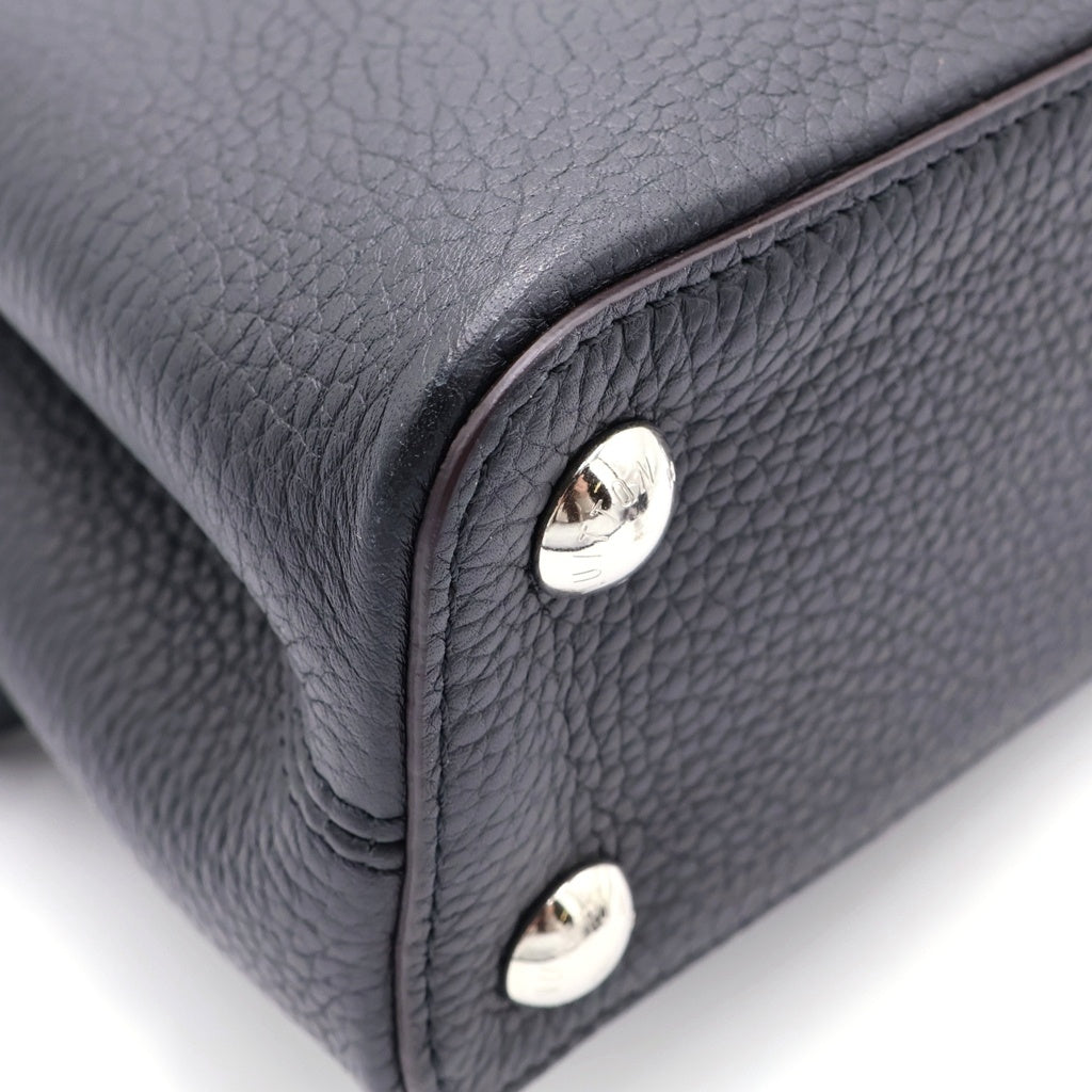 LOUIS VUITTON(ルイヴィトン) カプシーヌ BB 2WAYバッグ ハンドバッグ ショルダーバッグ ブラック ノワール パイソン×トリヨン N92040 シルバー金具 レディース