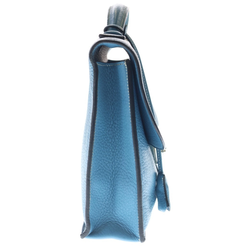 HERMES(エルメス) サックアデペッシュ 27 トリヨンクレマンス シルバー金具 ハンドバッグ セカンドバッグ ブリーフケース □L刻印 ブルージーン レディース