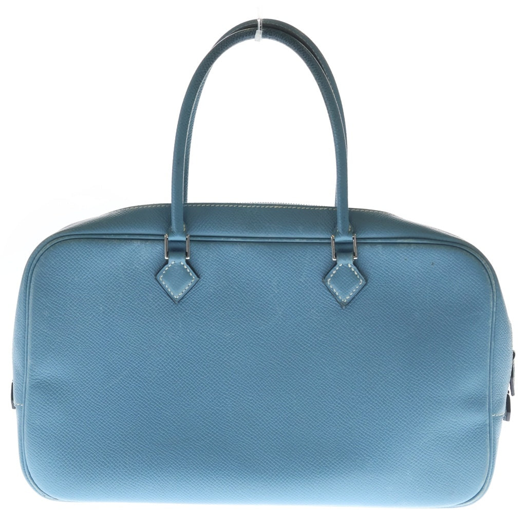 HERMES(エルメス) プリュムエラン28 エプソン シルバー金具 ハンドバッグ □L刻印 ブルージーン レディース