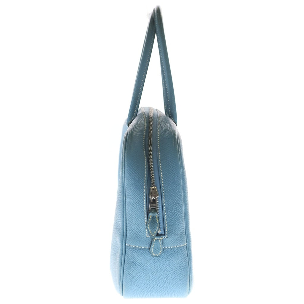 HERMES(エルメス) プリュムエラン28 エプソン シルバー金具 ハンドバッグ □L刻印 ブルージーン レディース