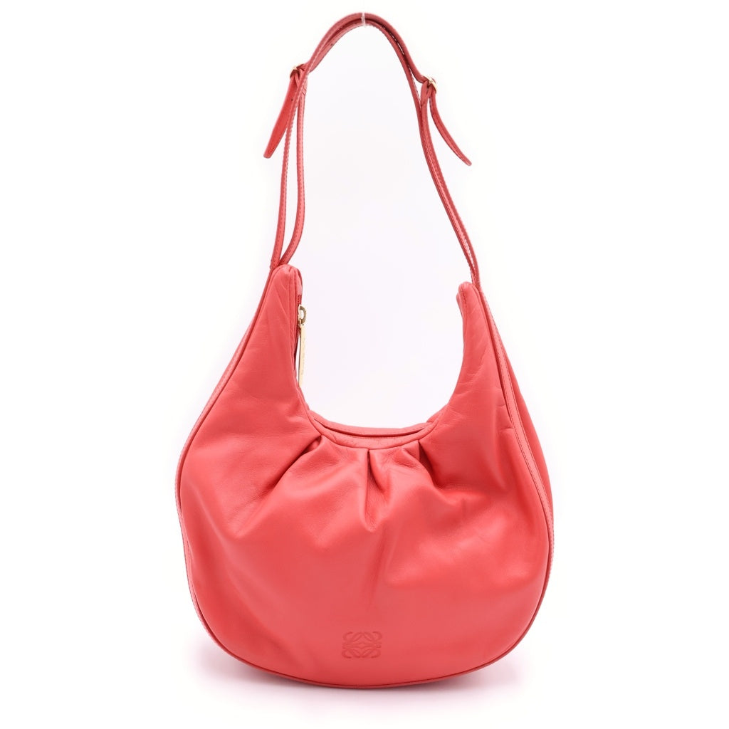 LOEWE(ロエベ) アナグラム ハンドバッグ ミニバッグ サーモンピンク レザー ゴールド金具 レディース