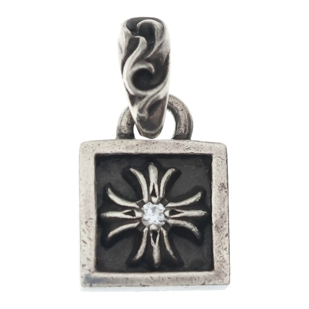CHROME HEARTS(クロムハーツ) FRAMED CH PLUS 1DIA フレームドCHプラス 1ダイヤ チャーム ペンダントトップ シルバー
