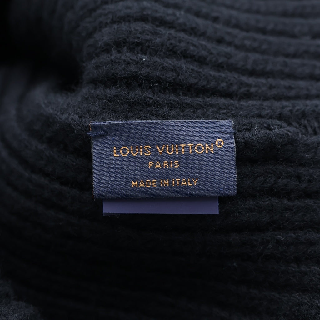 LOUIS VUITTON(ルイヴィトン) LV ヘッドライン ニットキャップ ビーニー ロゴ刺繍 ブラック M77872 レディース