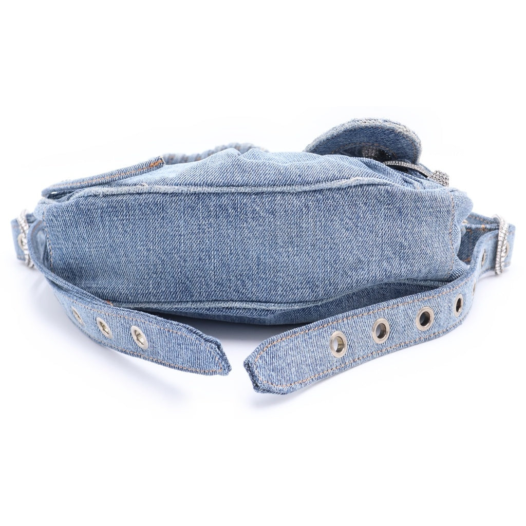 BALENCIAGA(バレンシアガ) ルカゴール XS ショルダーバッグ ミニバッグ インディゴブルー デニム 671309 シルバー金具 レディース