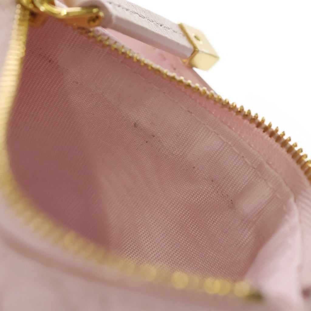 DIOR(ディオール) カロ ピンク ハート 二つ折り財布 コンパクトウォレット レザー ゴールド金具 レディース